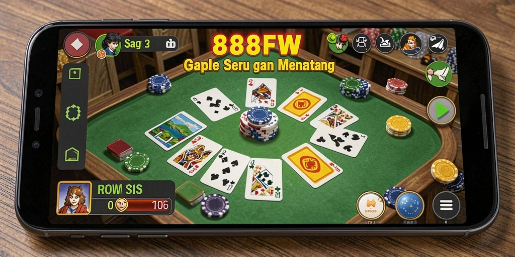 Tampilan gameplay seru Gaple di 888FW yang menantang.