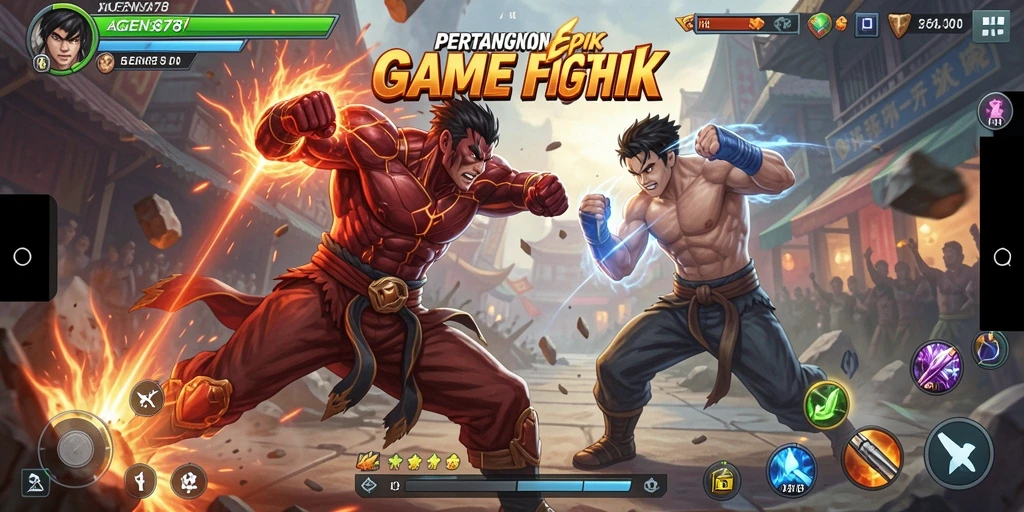 Gameplay AGEN878 yang menampilkan pertarungan seru dan karakter unik.