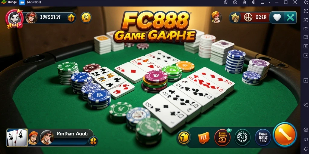 Tampilan grafis menarik dari gameplay Gaple FC888.