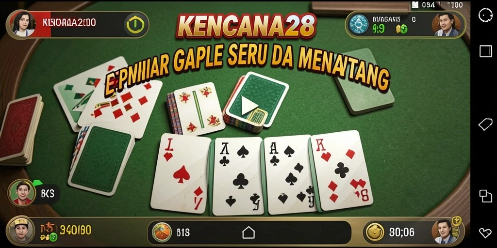 Screenshot KENCANA28 yang menampilkan gameplay Gaple yang seru.