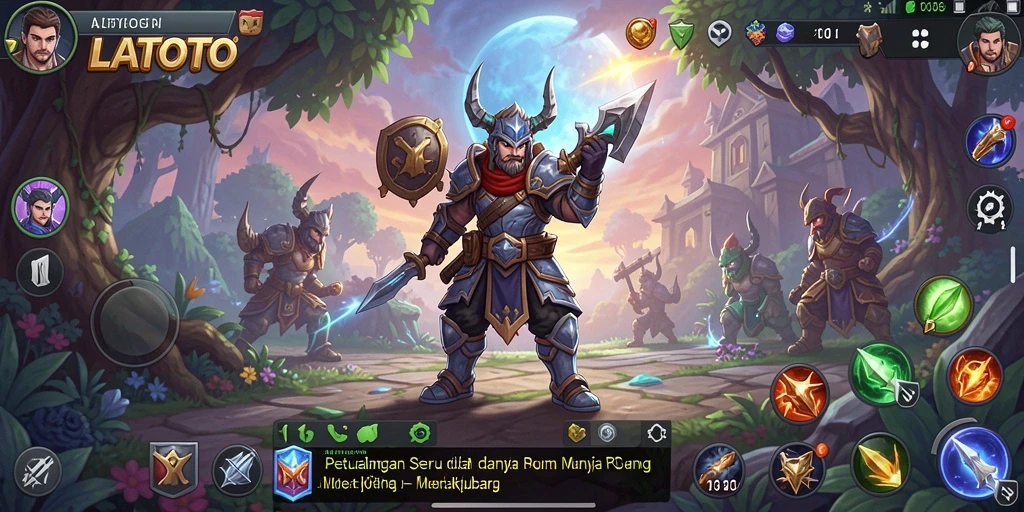 Tampilan gameplay LATOTO yang epik dan mendebarkan.