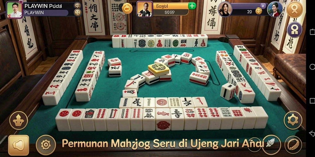Tampilan gameplay seru di PLAYWIN dengan grafis Mahjong yang menawan.